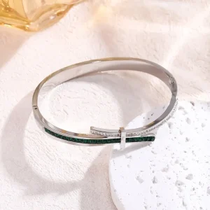 Designer Inspired Stainless Steel Bangle for Women Chic Luxury Look
