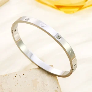 Clean Design Stainless Steel Bangle for Women Modern Minimalist