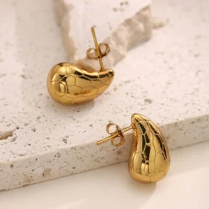 Delicate Gold Stud Earrings for Women Stainless Steel Feminine