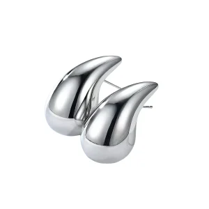 Classic Round Gold Stud Earrings Stainless Steel for Women Timeless Style