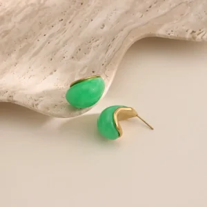 Dainty Gold Stud Earrings for Women Stainless Steel Tiny Delicate