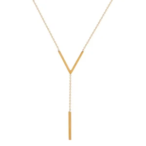 Stainless Steel Gold Vacuum Plated Pendant Necklace Trendy Women Jewelry