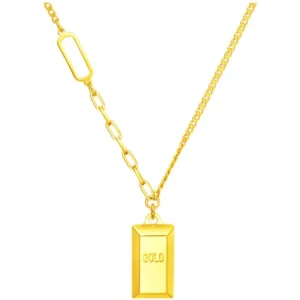 Elegant Gold Plated Stainless Steel Chain Necklace For Women Daily Wear