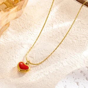 Minimalist Gold Stainless Steel Necklace Waterproof For Women