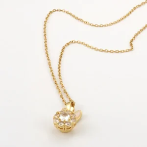Classic Gold Plated Stainless Steel Chain Necklace For Women