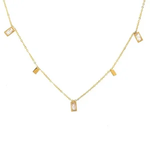 Stainless Steel Gold Plated Beaded Necklace Fashion For Women