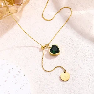 Vacuum Plated Gold Stainless Steel Necklace Womens Fashion Jewelry