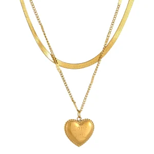 Stainless Steel Gold Plated Star Pendant Necklace For Women