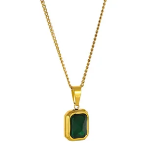 Stainless Steel Gold Plated Heart Necklace Womens Fashion Jewelry