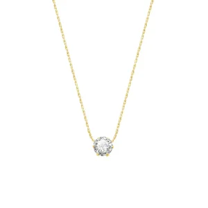 Stainless Steel Gold Plated Moon Pendant Necklace For Women