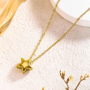 Gold Plated Stainless Steel Rope Chain Necklace Fashion Women