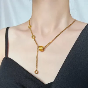 Stainless Steel Gold Plated Snake Chain Choker Womens Jewelry