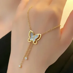Fashion Gold Plated Stainless Steel Y Necklace For Women