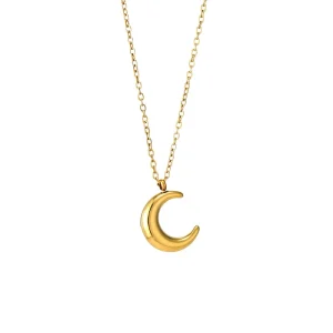 Delicate Gold Plated Stainless Steel Pendant Necklace Women