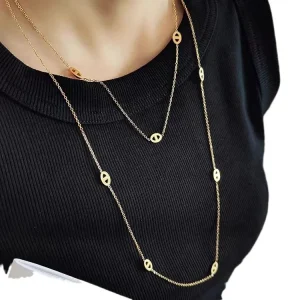 Stainless Steel Gold Plated Infinity Necklace For Women Fashion