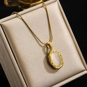 Gold Plated Stainless Steel Bar Necklace Fashion For Women