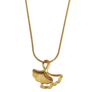Stainless Steel Gold Plated Arrow Necklace Fashion For Women
