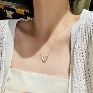 Gold Stainless Steel Twist Chain Necklace Plated For Women