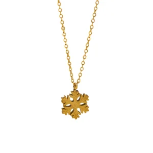 Stainless Steel Gold Plated Teardrop Necklace For Women Fashion