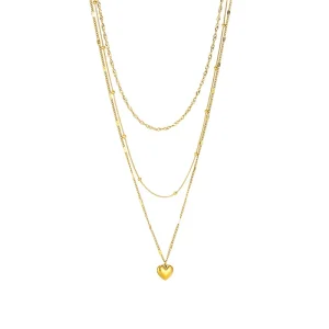 Gold Plated Stainless Steel Lariat Necklace Womens Jewelry